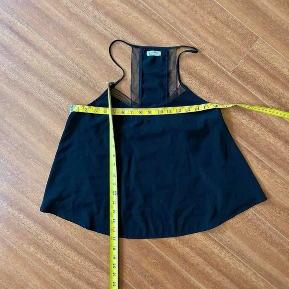 Free People Black Mesh Swing Tank Top - Size M - Picture 2 of 8